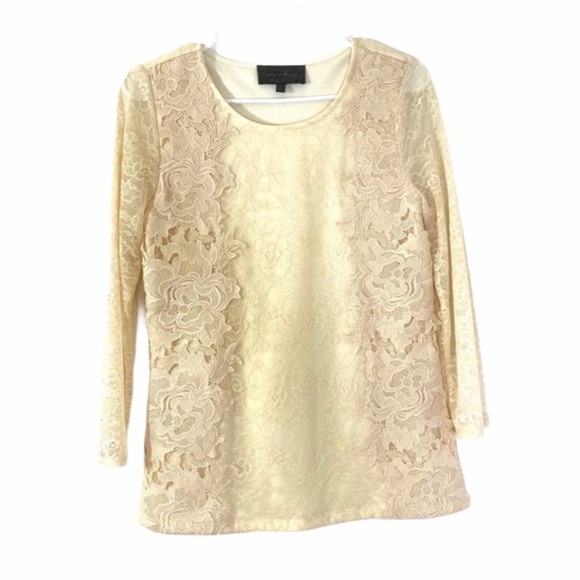ANTHROPOLOGIE Sunday in Brooklyn Ardith Lace Top - Picture 2 of 6